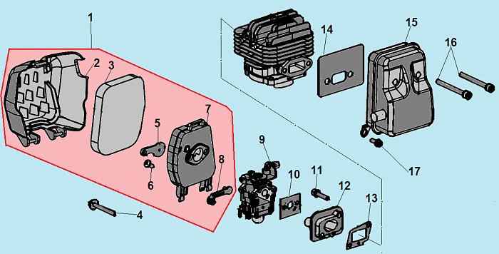 5 КАРБЮРАТОР - ФИЛЬТР ТРИММЕР CHAMPION Т523-2