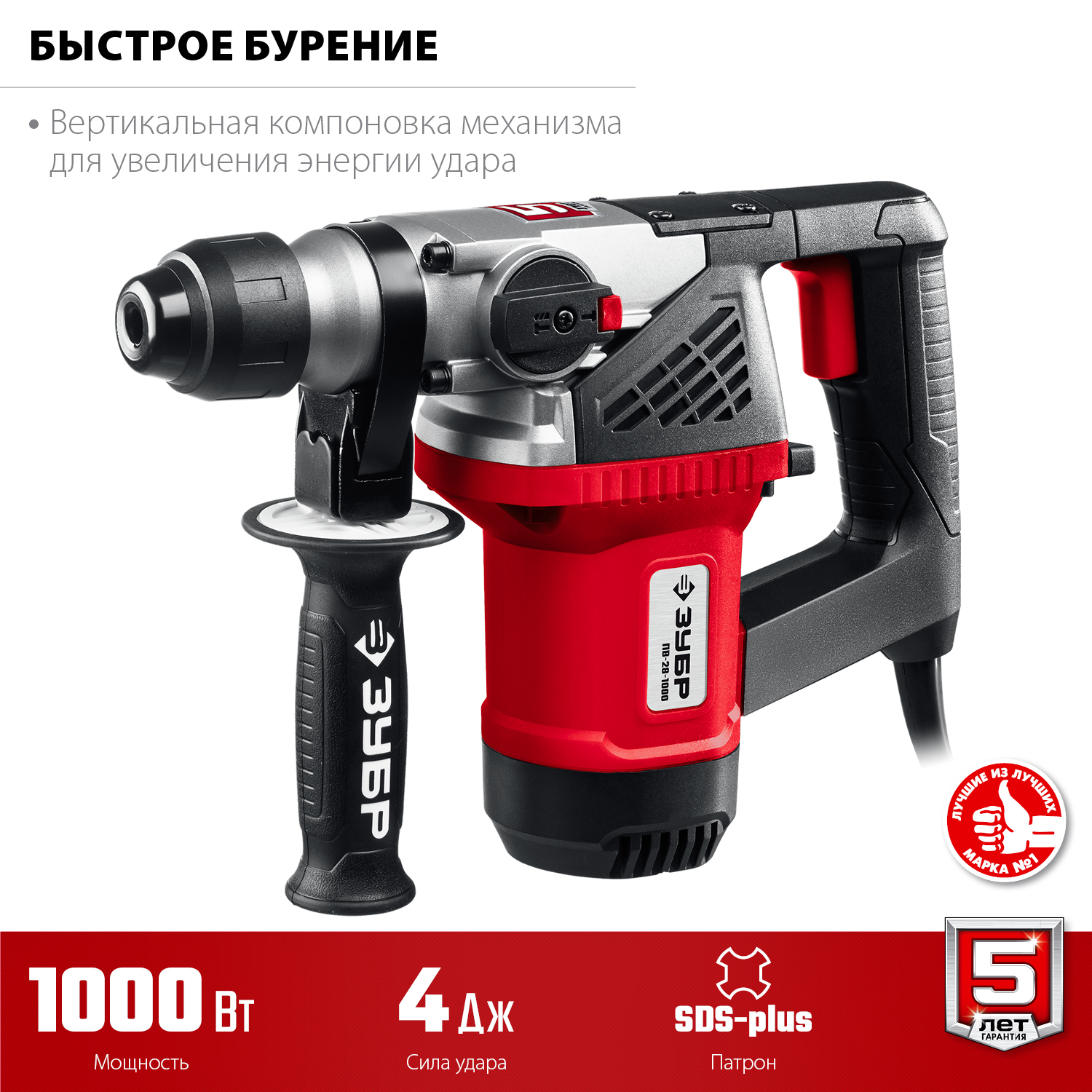 Перфоратор SDS-plus ПВ-28-1000