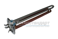 Тэн для водонагревателя, для Therrmolux Ultraslim, 2000W (1200+800), медь, ВИНТОВОЕ крепление контактов, резьба под анод М6, L=250 мм, фланец 64 мм