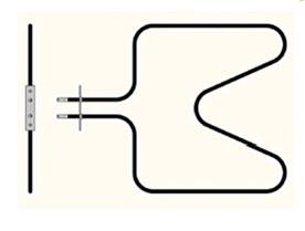 ТЭН духовки НИЖНИЙ Electrolux AEG ( 3570635015 ) 1000W 220V дл 370 х шир 300 , шир между клемм 30   COK121ZN
